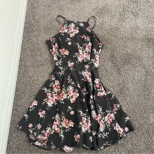 Backless floral dress